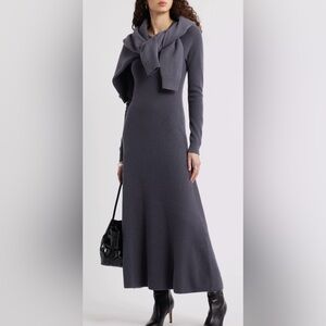Nordstrom long sleeve sweater dress, cashmere blend, size small, NWT
